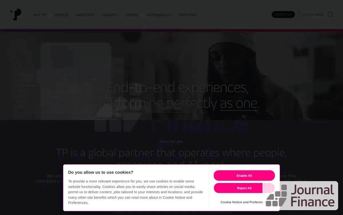 Capture : Home | Global Leader in Digital Business Services & AI | TP